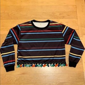 Multicolor Striped Pullover, Size S/M